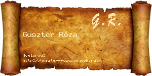 Guszter Róza névjegykártya
