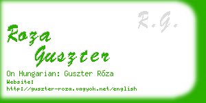 roza guszter business card