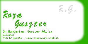 roza guszter business card